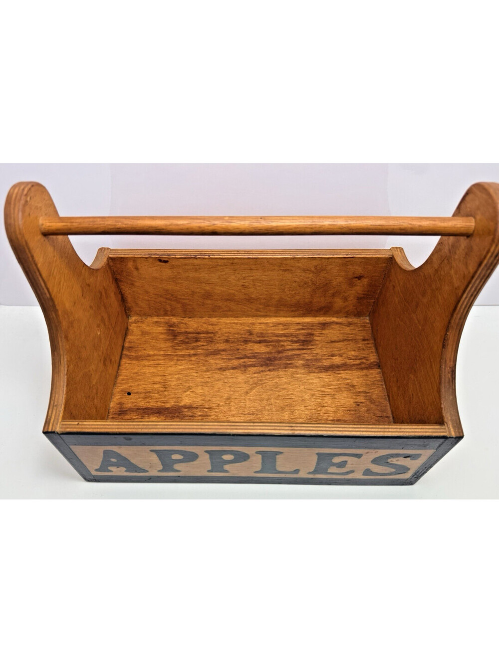 Rustic Handmade APPLES Wood Tool Box Style Rustic County Fall Porch Decor - Picture 3 of 10